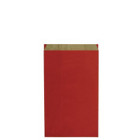 Pochette cadeau kraft unies rouge - Lot 10