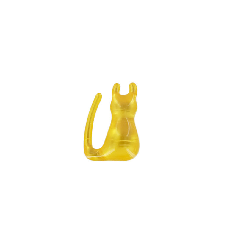 Perle de bain chat jaune parfum vanille 