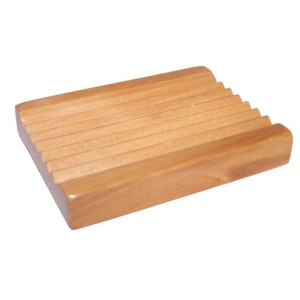 Porte savon bois strié 