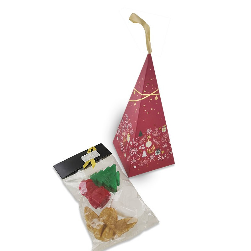 Pyramide papier décor Bonnes Fêtes 