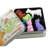Coffret boîte allu 6 savons sujets - Campagne 