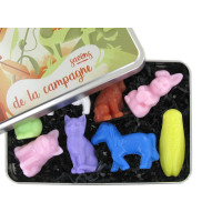 Coffret boîte allu 8 savons sujets - Campagne 