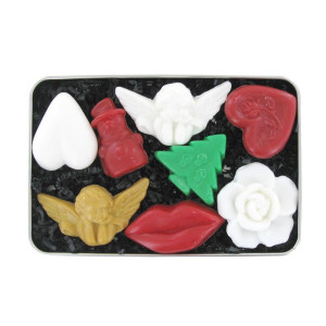 Coffret boîte allu 8 savons forme - Fête