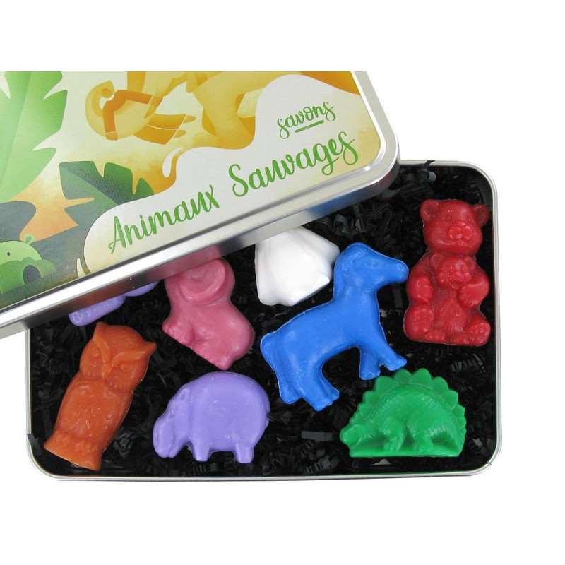 Coffret boîte allu 8 savons sujets - Sauvage 