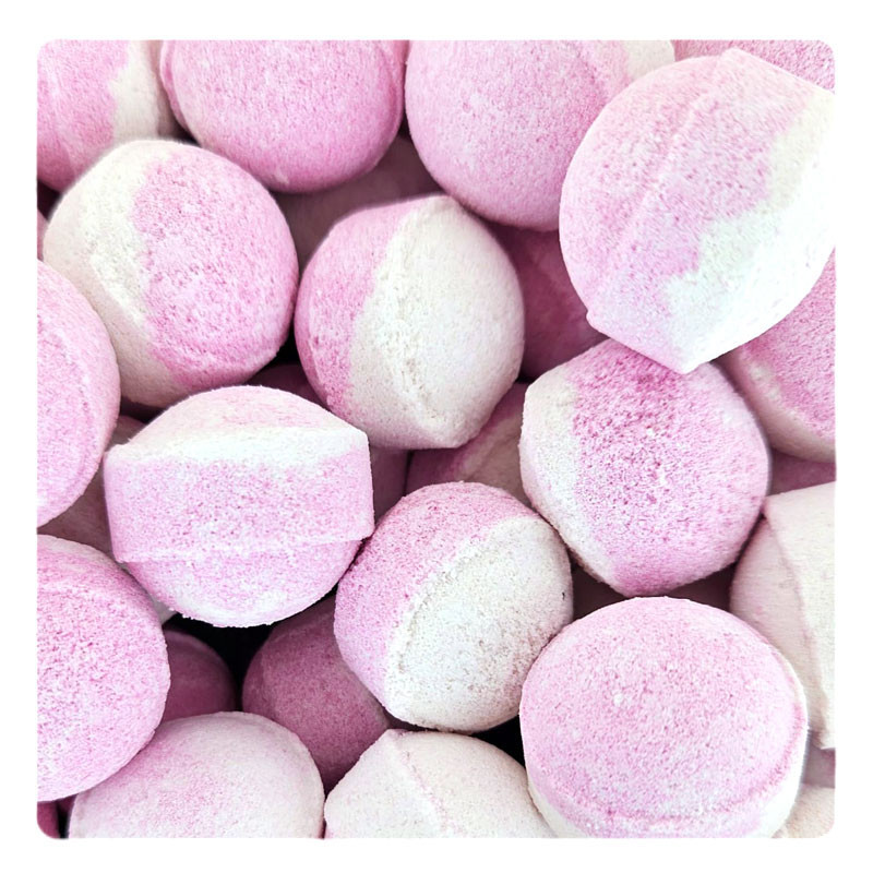 Mini-billes effervescentes bicolores parfum cerise 