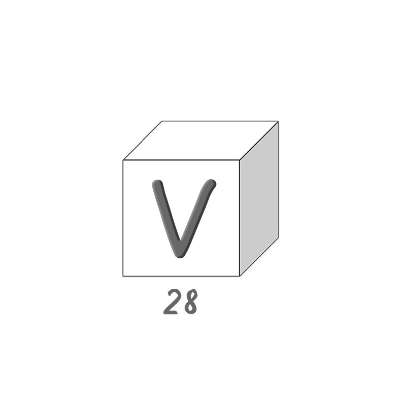 Savon lettre - V 