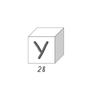 Savon lettre - Y 
