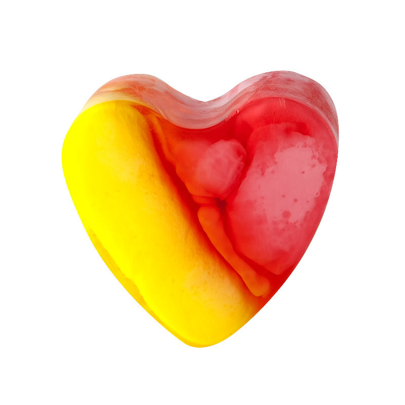 Savon glycérine cœur Smiley apple 