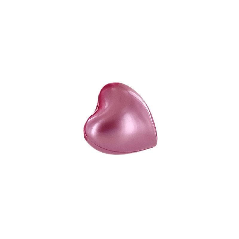 Perle de bain coeur rose nacrée