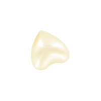 Perle de bain coeur blanc vanille