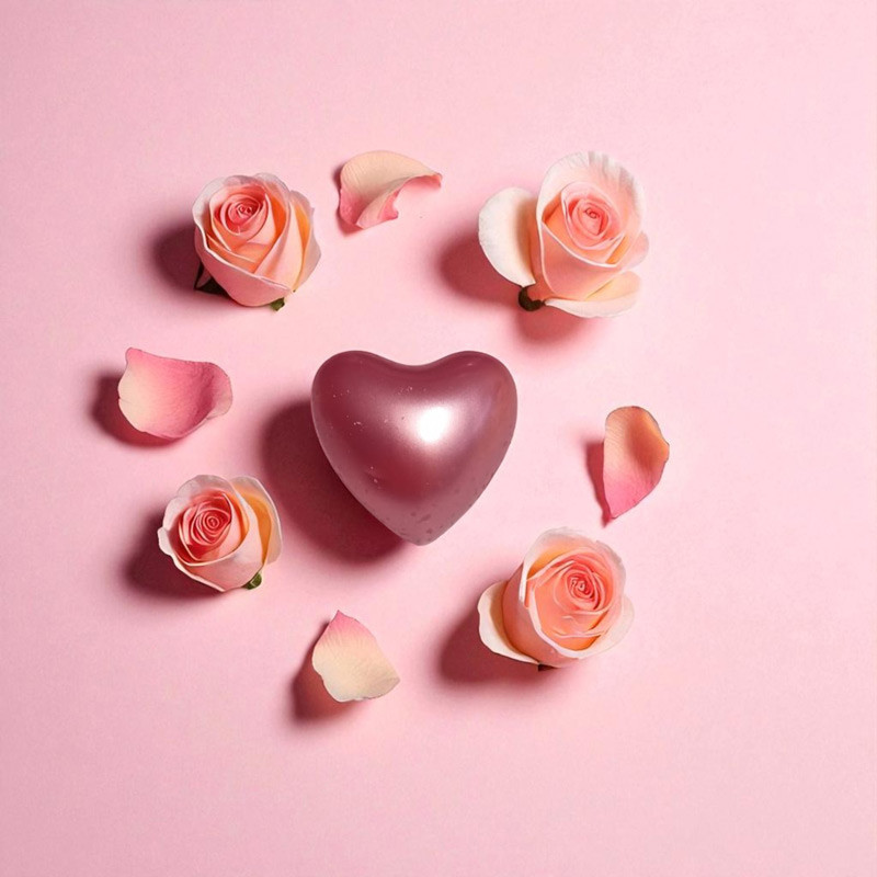 Perle de bain coeur parfum rose 
