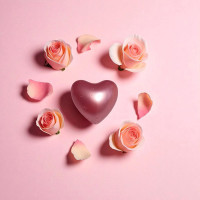 Perle de bain coeur parfum rose 