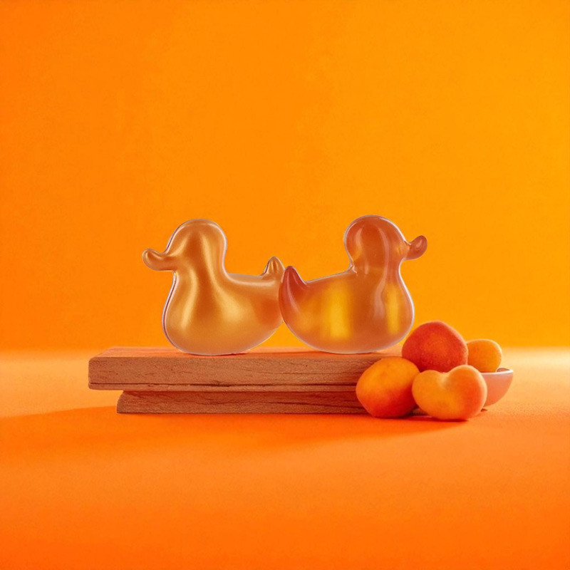 Perle de bain canard orange parfum abricot 