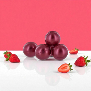 Perle de bain ronde parfum fraise - Fabrication française