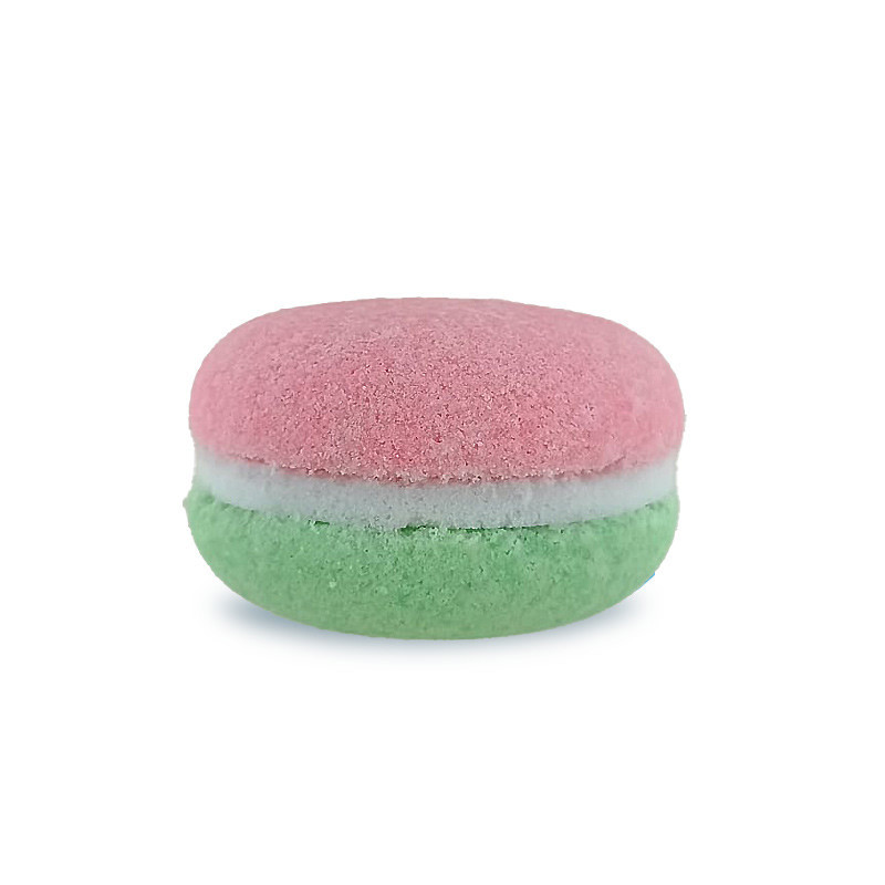 Macaron de bain effervescent parfum pastèque 