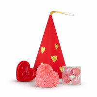 Pyramide de bain coeurs rouges