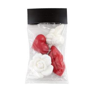 Sachet de 4 savons "Romantique rouge"