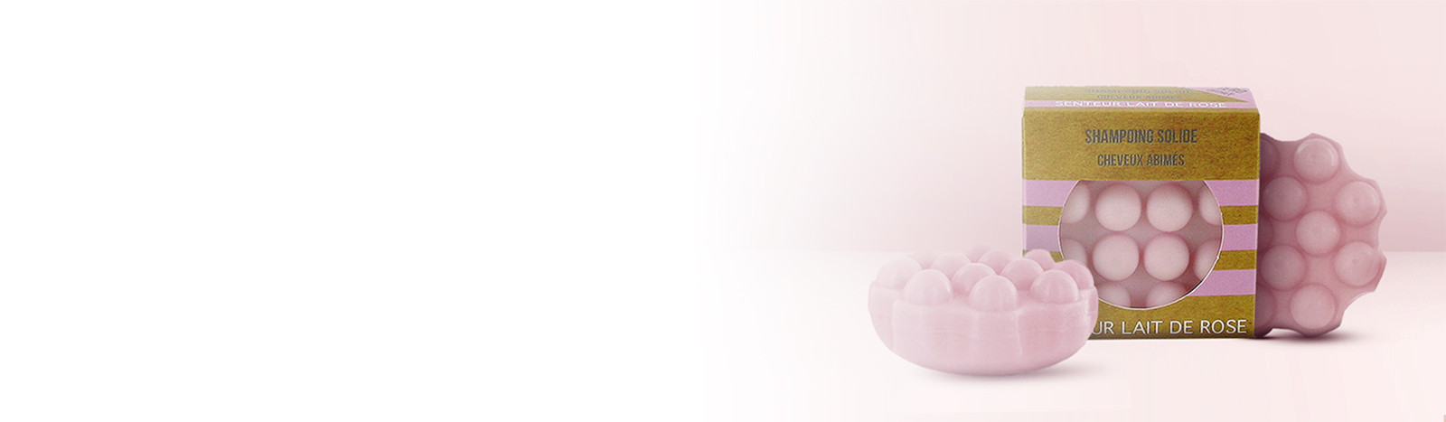 Shampoing solide avec picots de massage