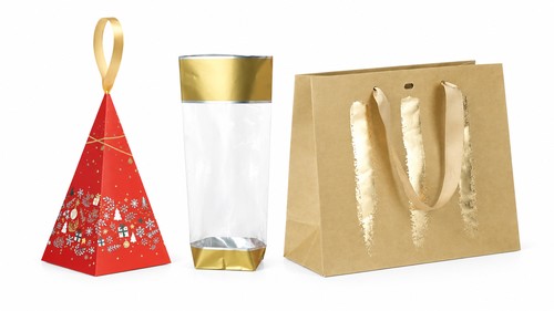 Emballages cadeaux : pyramide, sachet et sac kraft