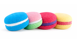 Macaron de bain effervescent