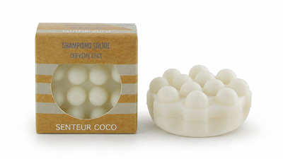 Shampoing solide avec picot de massage